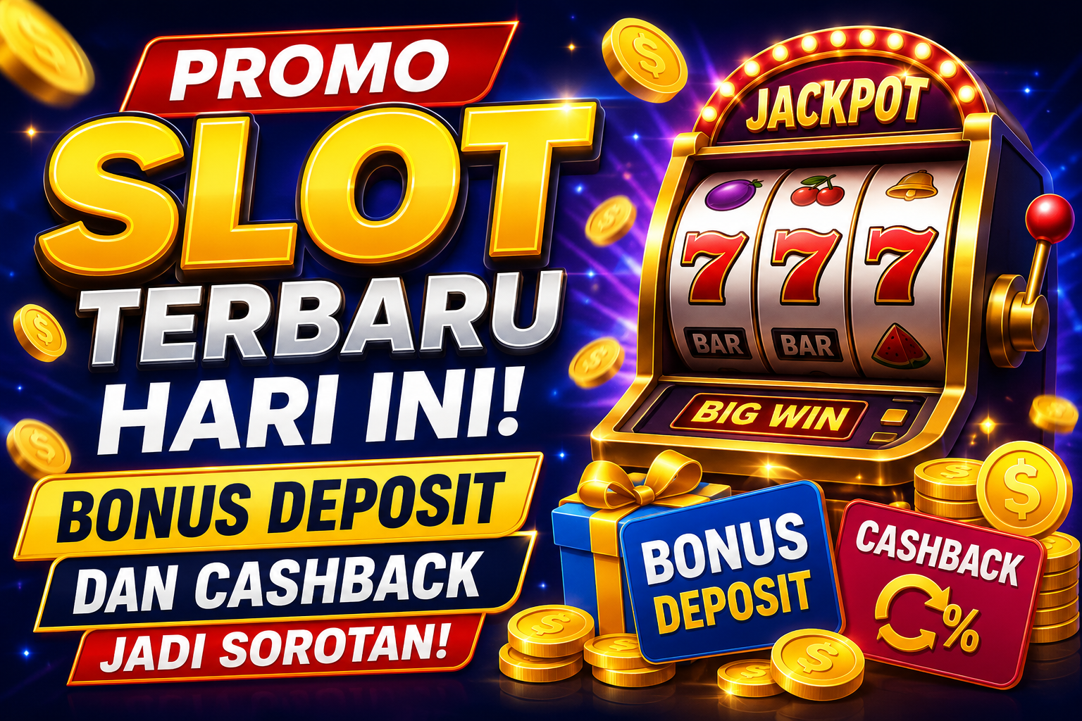 Promo Slot Terbaru Hari Ini: Bonus Deposit dan Cashback Jadi Sorotan
